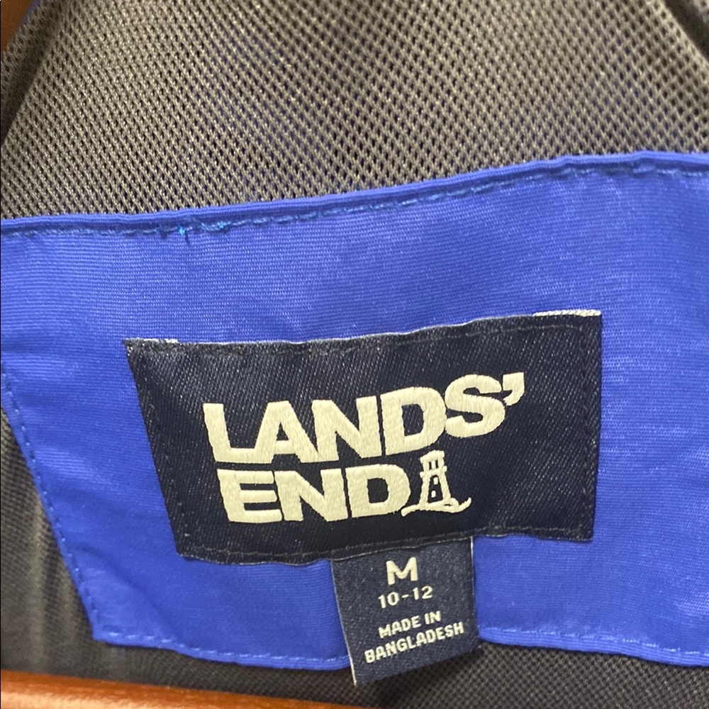 Lands' End Blue Utility Jacket with Sporty Design - Picture 3 of 4
